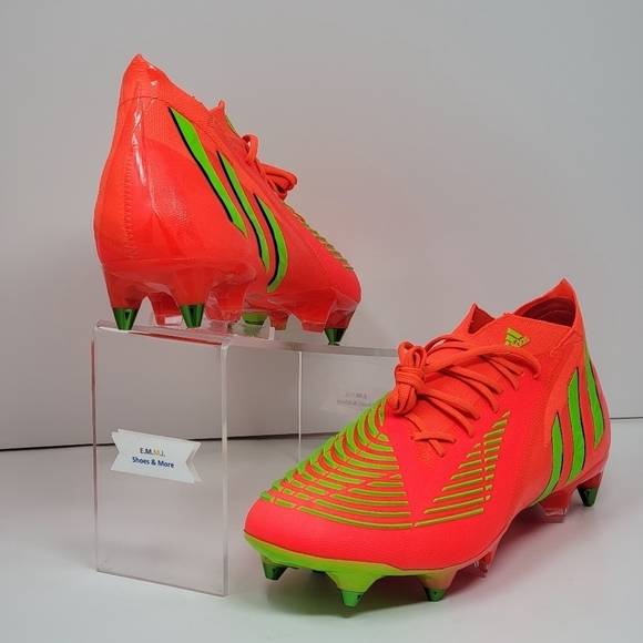 Adidas Predator Edge.1 SG Soccer Cleats Solar Red GW1016 Men’s Size 9.5 New - Picture 6 of 10